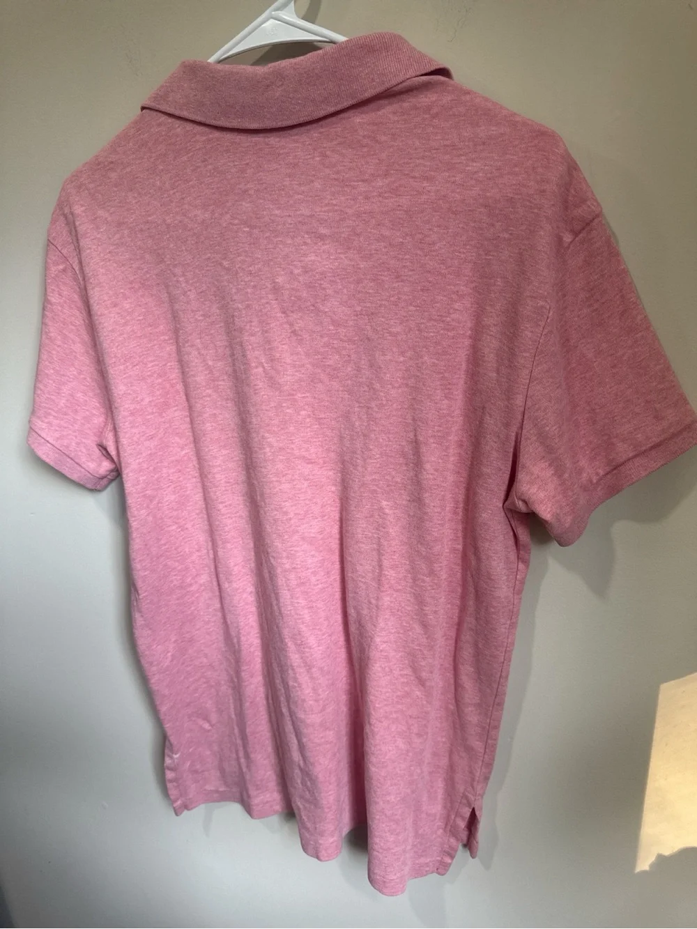 Ralph Lauren Men's Heather Pink Polo with Green Pony